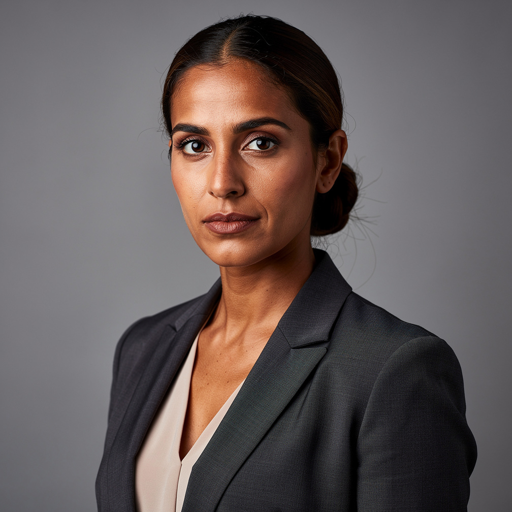 Portrait of a North African Belgian female investigative journalist