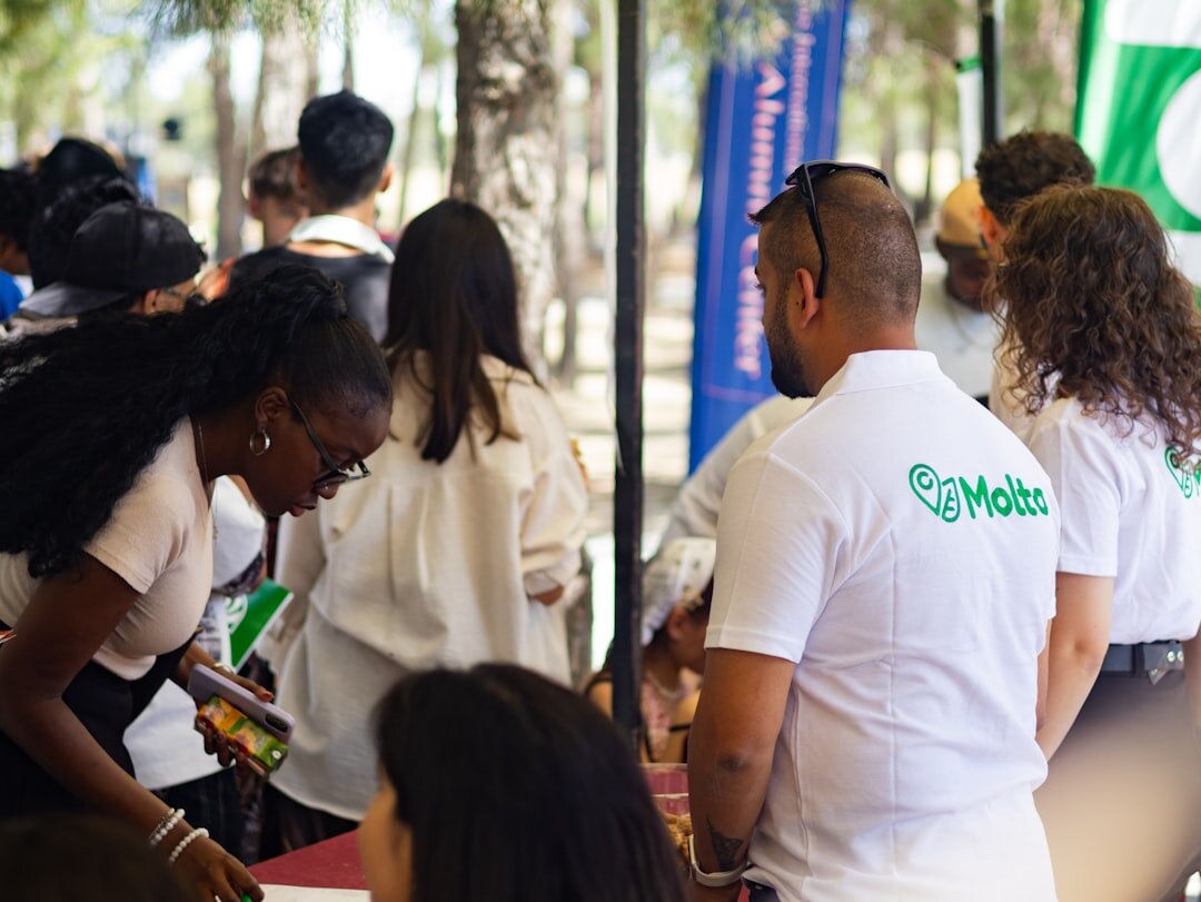 media professionals networking at event