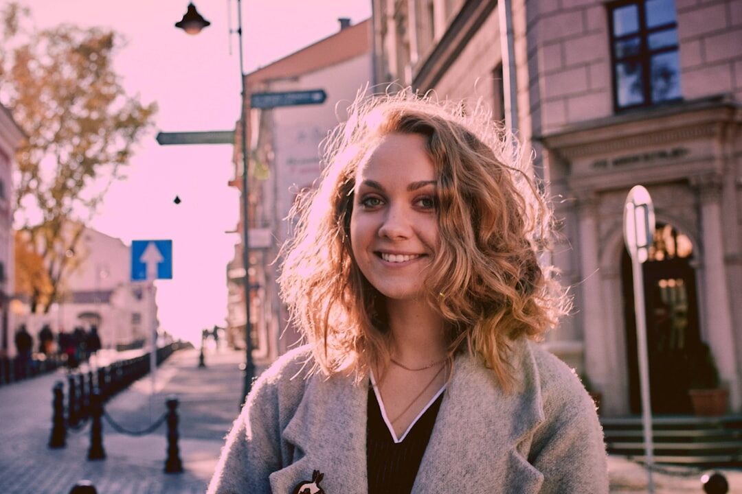 Portrait of a smiling Belgian female journalist