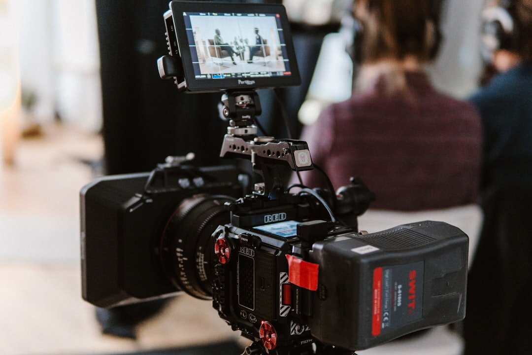 professional media interview setup
