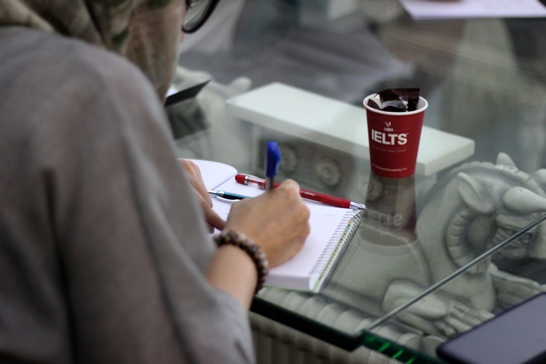 journalist preparing notes