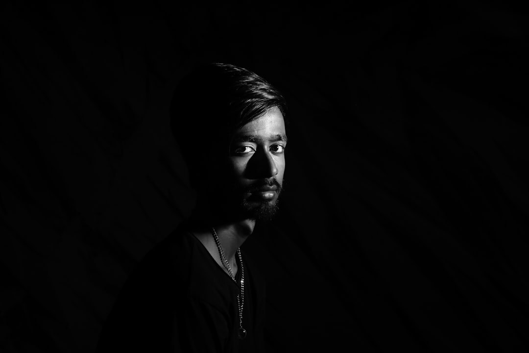Portrait of a Belgian male documentary maker of North African descent